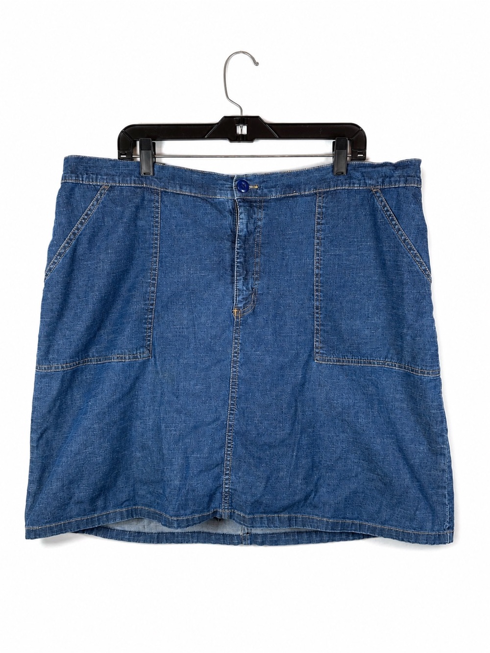 Cherokee Denim Mini Skirt Stretch Plus Size 20W Blue Casual Fall Layering Comfy